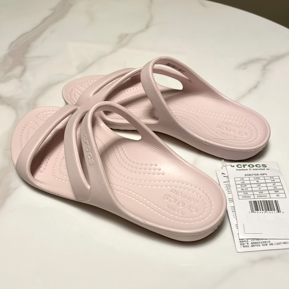 CROCS Kadee ll Light Pink Slide Sandals (fits size 7)